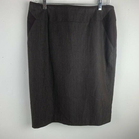 Worthington Size 10 Womans Skirt Brown Knee Length Back Zip - Picture 1 of 5